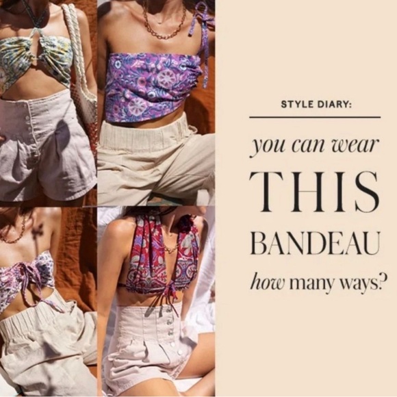 Free People - Summer Of Love Bandeau - Wine - size Small - Picture 6 of 6